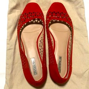 Red TAHARI flats size 9